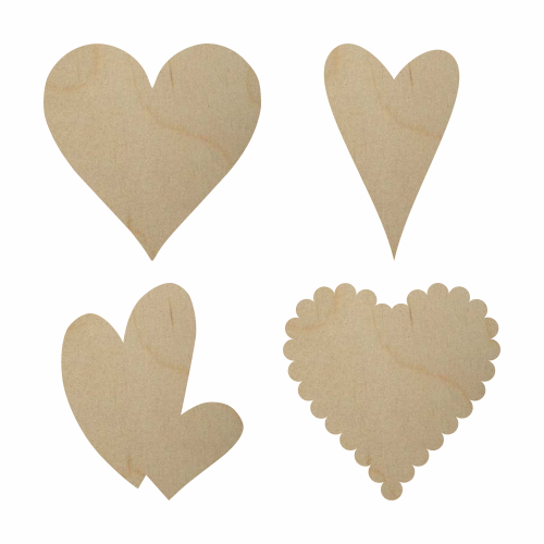 Wholesale Wooden Heart Cutouts